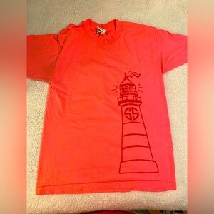 Simply Southern Size Medium peach short sleeve shirt.   In good condition